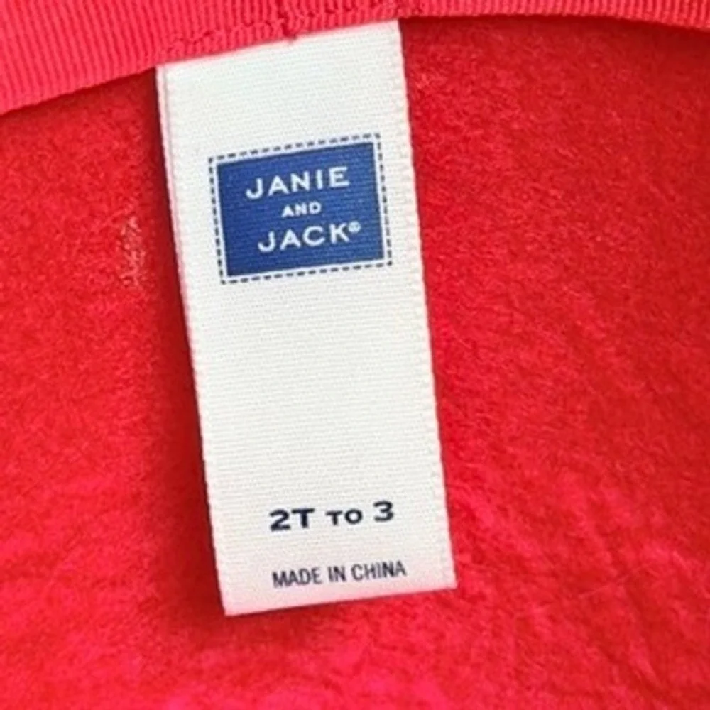 Janie and Jack Toddler Girl Red Wool Blend Cloche Bow Hat Size 2T 3T Holiday